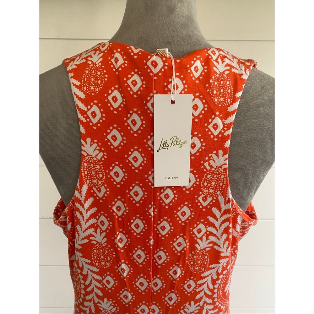 NWT Lilly Pulitzer Ulla Maxi Dress Flamingo Feather Harbour View Engineered Larg - Picture 9 of 15
